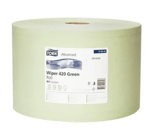 Industrielles Papierhandtuch Tork 129243 Advanced Wiper 420 grün 1500 Fetzen [1 Stück]