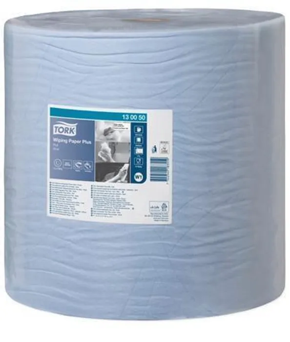 Hauptproduktbild Průmyslová papírová utěrka Tork 130050 Plus Advanced 420 velká šířky 37cm modrá [1 ks]