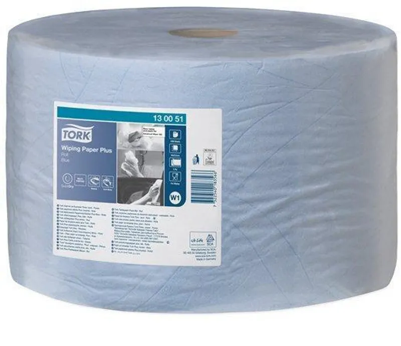 Hauptproduktbild Průmyslová papírová utěrka Tork 130051 Plus Advanced 420 velká role modrá [1 ks]