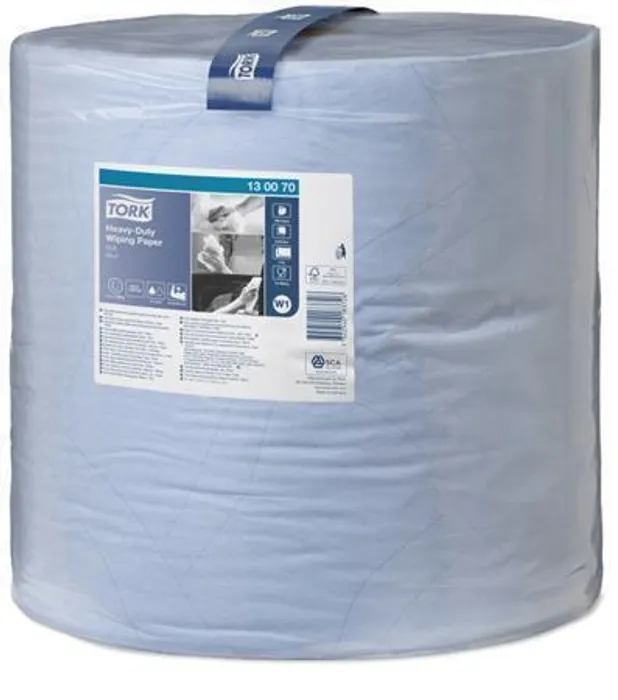 Hauptproduktbild Průmyslová papírová utěrka Tork 130070 Heavy-Duty Advanced 430 velká role modrá [1 ks]