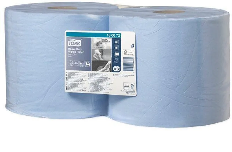 Hauptproduktbild Průmyslová papírová utěrka Tork 130072 Heavy-Duty Advanced 430 malá role modrá [2 ks]