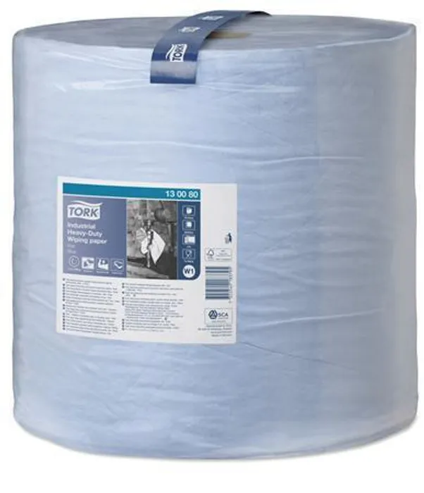 Hauptproduktbild Průmyslová papírová utěrka Tork 130080 W1 3vr 255 m modrá [1 ks]