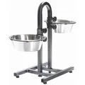Hundebar – verstellbare Napfhöhe, 2 x 2,8 l/24 cm Napf