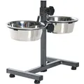 Hundebar, Höhe 27 cm, 2 Näpfe 0,75 l/15 cm
