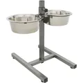 Hundebar, Höhe 40 cm, 2 Näpfe 1,8 l/21 cm