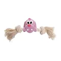 MINI-Hundekopf mit Baumwollhantel, mit Sound, 5x18 cm, rosa/natur, HipHop