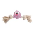 Weiteres Produktbild MINI-Hundekopf mit Baumwollhantel, mit Sound, 5x18 cm, rosa/natur, HipHop