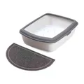 Weiteres Produktbild Halbrunde PVC-Matte grau für WC 41 x 25 cm