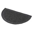 Halbrunde PVC-Matte grau für WC 41 x 25 cm