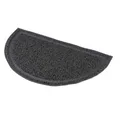 Halbrunde PVC-Matte grau für WC 41 x 25 cm