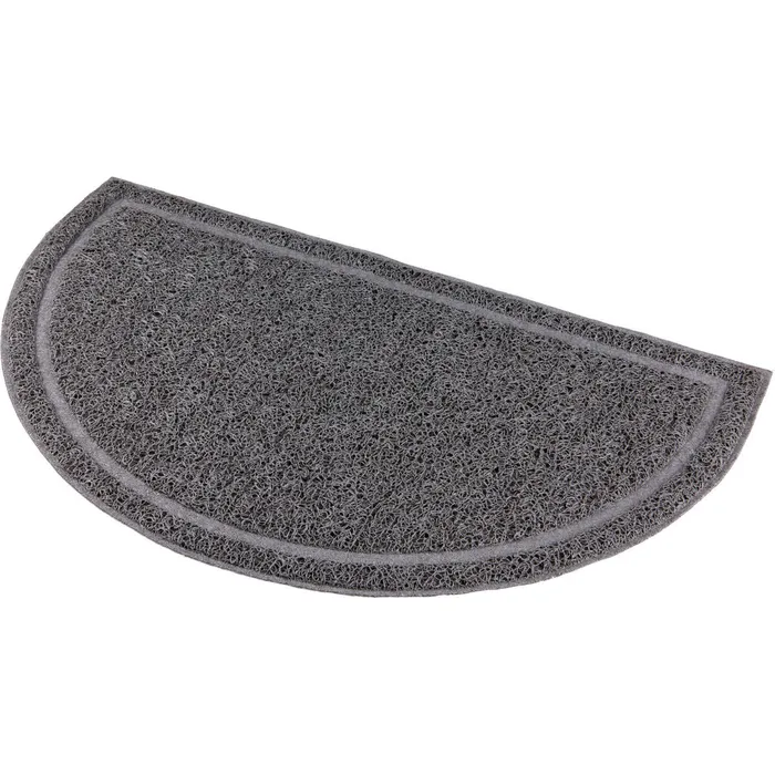 Hauptproduktbild Půlkruhová PVC předložka šedá k WC 59 x 35cm
