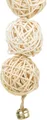 Weiteres Produktbild Rattankugeln mit Glocke 3 Stück, hängend, 24 cm