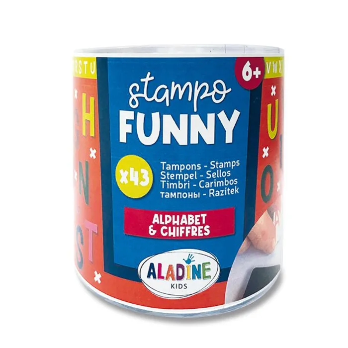 Hauptproduktbild Razítka Aladine Stampo Funny Abeceda a číslice, 43 ks