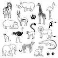 Weiteres Produktbild Aladine Stampo Funny Safari Stempel, 17 Stück
