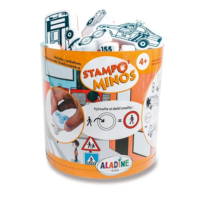 Hauptproduktbild Razítka Aladine Stampo Minos - Dopravní prostředky 28 ks