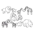 Briefmarken Aladine Stampo Minos - Safari 10 Briefmarken