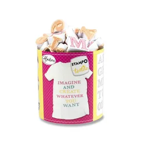 Stempel Aladine Stampo Textilalphabet Marina, 38 Stk