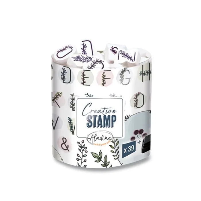 Hauptproduktbild Razítka Creative Stamp Květinová abeceda a věnečky, 39 ks