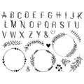 Weiteres Produktbild Kreativstempel Blumenalphabet und Kränze, 39 Stk