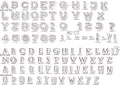 Stampo Sammelmarken Drei Mini-Alphabete, 103 Stk