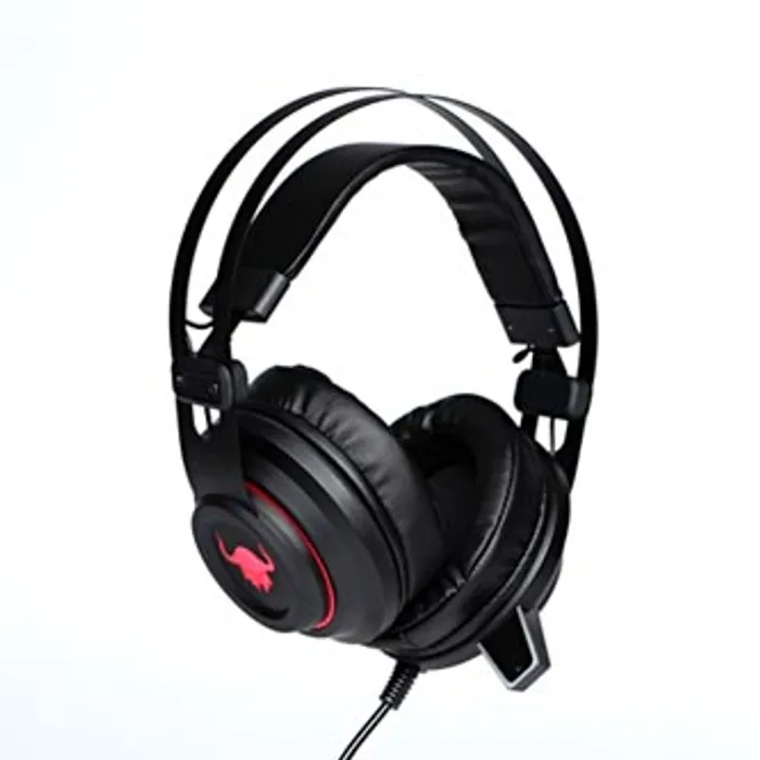 Hauptproduktbild RED FIGHTER H3, sluchátka s mikrofonem, ovládání hlasitosti, černo-červená, herní, podsví
