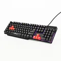 Red Fighter K1, Tastatur US, Game, unterbeleuchtet typ verkabelt (USB), schwarz, 3 farbige Hintergrundbeleuchtung