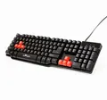 Red Fighter K1, Tastatur US, Game, unterbeleuchtet typ verkabelt (USB), schwarz, 3 farbige Hintergrundbeleuchtung