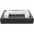 Weiteres Produktbild REMO Vital Quadratbett mit Kante, Kunstleder, schwarz 110 x 80 cm