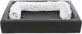 REMO Vital Quadratbett mit Kante, Kunstleder, schwarz 110 x 80 cm