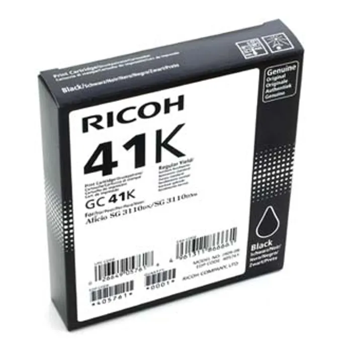 Hauptproduktbild Ricoh originální gelová náplň 405761, black, 2500str., GC41HK, Ricoh AFICIO SG 3100, SG 3