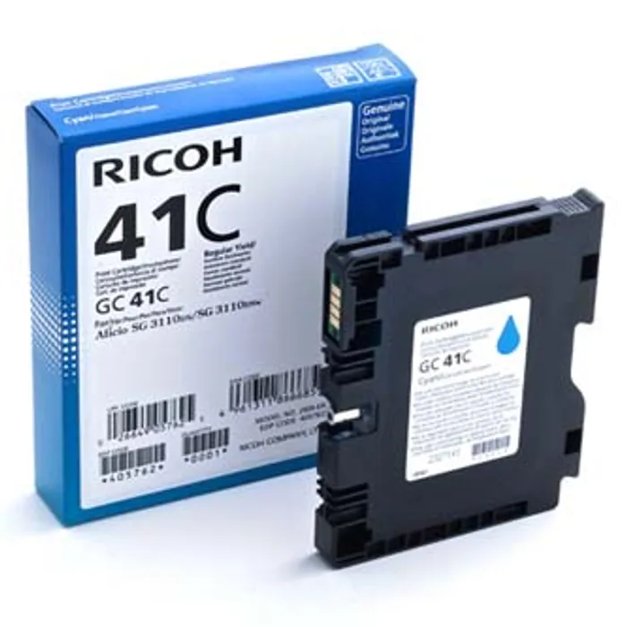 Hauptproduktbild Ricoh originální gelová náplň 405762, cyan, 2200str., GC41HC, Ricoh AFICIO SG 2110N, 3110