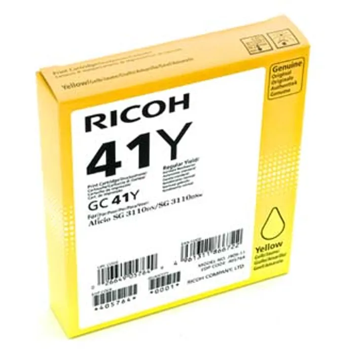 Hauptproduktbild Ricoh originální gelová náplň 405764, yellow, 2200str., GC41HY, Ricoh AFICIO SG 3100, SG
