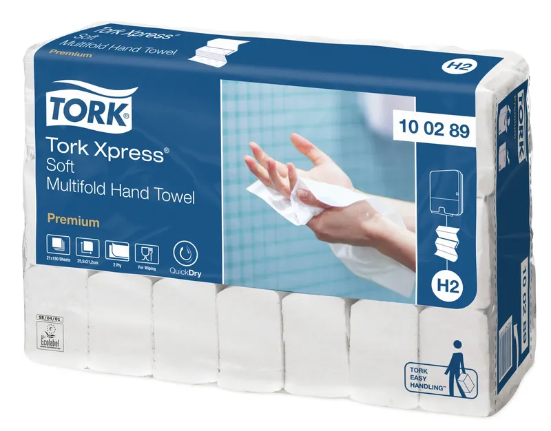 Hauptproduktbild Ručník papírový skládaný Interfold TORK 100289 PREMIUM Soft bílá H2 [3 150 ks]