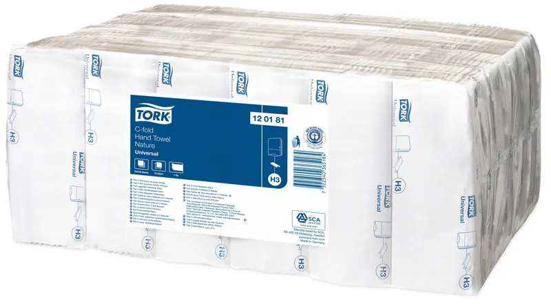 Hauptproduktbild Ručníky, papírové, skládané, systém H3, TORK 120181 "Universal C", šedé [4608 ks]