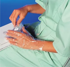 Handschuh (HDPE) Einweg transparent `L` geblockt [100 St.]