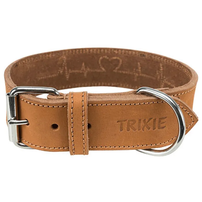 Hauptproduktbild Rustic kožený obojek Heartbeat - hnědá L:47-55cm/40mm