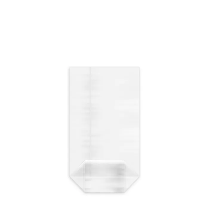 Hauptproduktbild Sáček čirý celofán (OPP) s křížovým dnem 9,5 x 16 + 4 cm [100 ks]