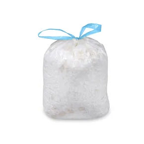 Mülleimerbeutel (HDPE) mit Zugband weiß 45 x 50 cm 18L `S` [20 St.]