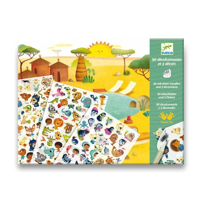 Hauptproduktbild Sada Djeco s protlačovacími obrázky - Savana