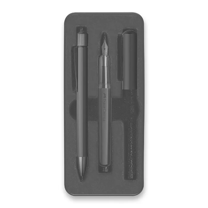 Hauptproduktbild Sada Faber-Castell Hexo Black plnicí pero a kuličková tužka