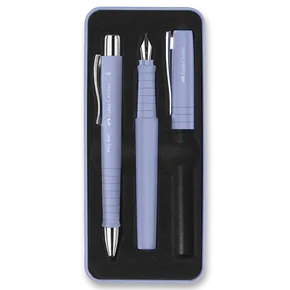 Faber-Castell Poly Ball Füllfederhalter und Kugelschreiber Set, Pale Iris
