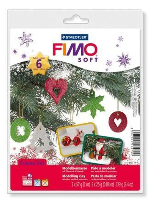 Hauptproduktbild Sada FIMO® soft 8023 2 x 57g, 5 x 25g, Vánoce