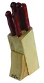 Küchenmesserset mit Holzgriff und Ständer