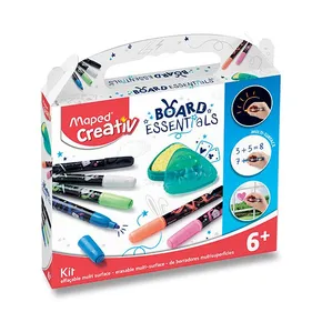 Set von MAPED Creativ Drawing auf verschiedenen Oberflächen
