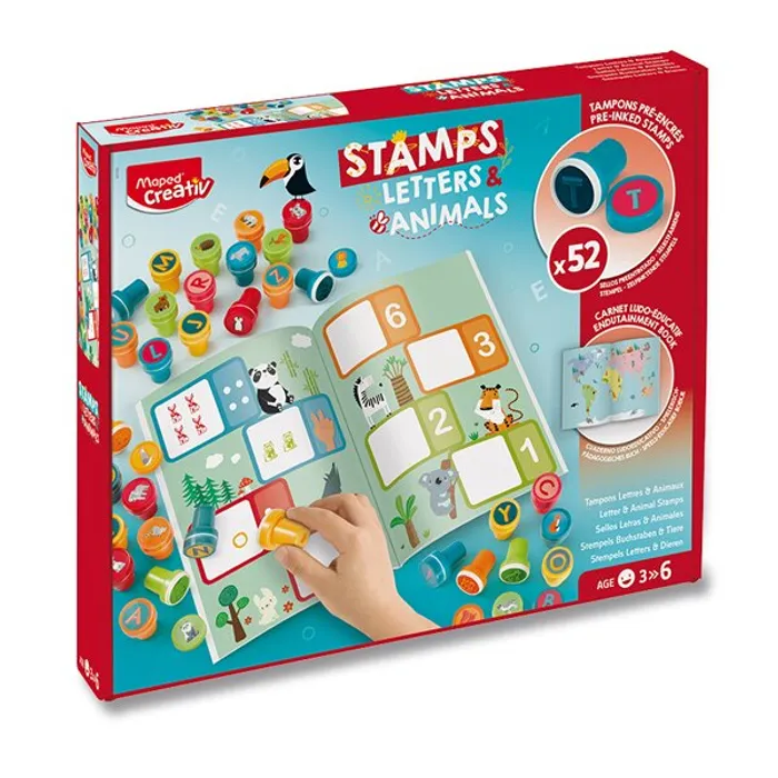 Hauptproduktbild Sada Maped creativ Stamps Alphabet & Animals 26 + 26 ks razítek