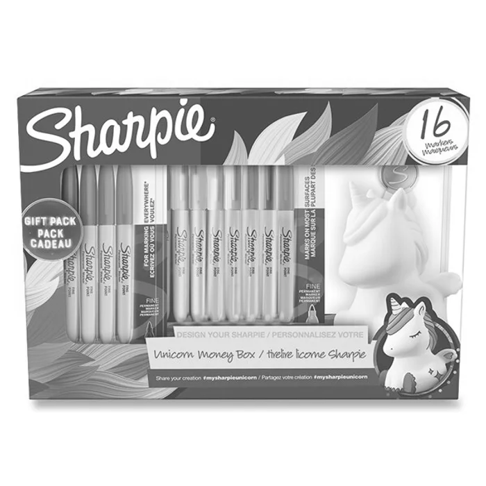 Hauptproduktbild Sada popisovačů SHARPIE s kasičkou Unicorn sada, 16 ks