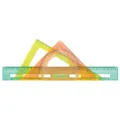 Set mit 4 Linealen (gerade, Winkelmesser, 2x Dreieck) MILAN New Look
