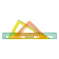 Set mit 4 Linealen (gerade, Winkelmesser, 2x Dreieck) MILAN New Look