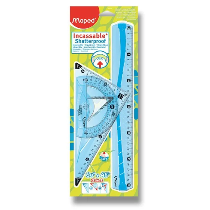 Hauptproduktbild Sada pravítek Maped Shatterproof Flex, 3dílná sada, blistr