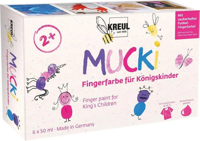 Hauptproduktbild Sada prstových barev, "MUCKI ROYAL", 6 barev, 6x 50ml, KREUL